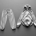 Мужской Хлопковый Серый Спортивный Костюм Оверсайз с Фиксаторами - Худи + Штаны