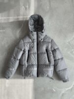 Мужская Зимняя Серая Куртка Пуховик - Стеганая Дутик с Капюшоном