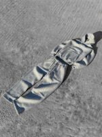 Мужской Утепленный Серый Спортивный Костюм Худи Штаны на Флисе Оверсайз