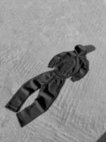 Мужской Утепленный Графитовый Спортивный Костюм Худи Штаны на Флисе Оверсайз