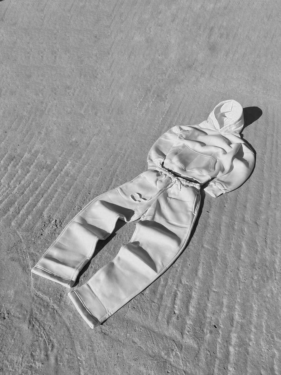 photo_2025-11-15_17-04-03 (2) Мужской Утепленный Белый Спортивный Костюм Худи Штаны на Флисе Оверсайз