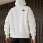 Мужское Белое Худи "Amiri" Оверсайз с Принтом - Утепленное с Начесом