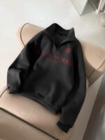 Мужская Графитовая Кофта "Planta Morada" под Горло с Коротким Замком - Теплая с Начесом