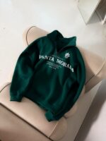 Мужская Зеленая Кофта "Planta Morada" под Горло с Коротким Замком - Теплая с Начесом