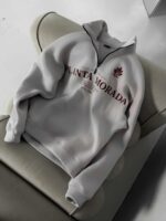 Мужская Серая Кофта "Planta Morada" под Горло с Коротким Замком - Теплая с Начесом