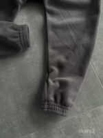 Мужской Теплый Флисовый Графитовый Костюм на Змейке - Зип Кофта под Горло + Штаны Джоггеры