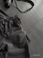 Мужской Теплый Флисовый Графитовый Костюм на Змейке - Зип Кофта под Горло + Штаны Джоггеры