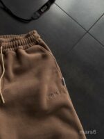 Мужской Теплый Флисовый Бежевый Костюм на Змейке - Зип Кофта под Горло + Штаны Джоггеры