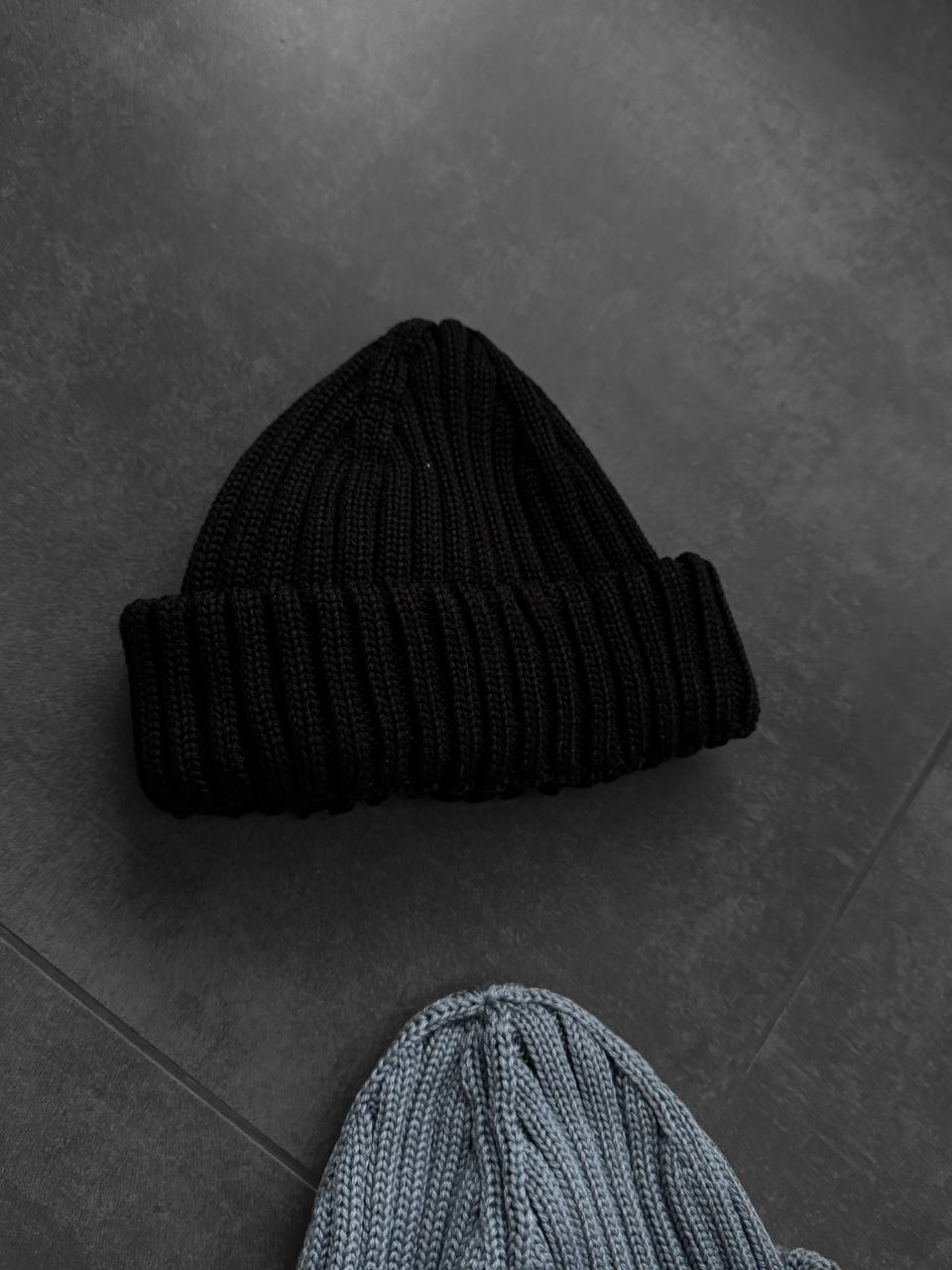 photo_2025-11-25_20-03-08 (2) Мужская Черная Шапка Бини с Отворотом