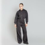 Женский Базовый Графитовый Костюм на Молнии - Утепленный с Начесом