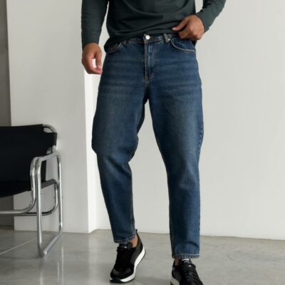 Мужские Темно-Синие Джинсы Banan - Свободные Джинсовые Штаны Бананы
