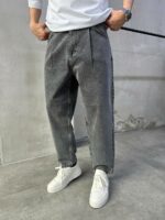 Мужские Свободные Серые Джинсы Balloon Fit - Джинсовые Штаны Баллоны