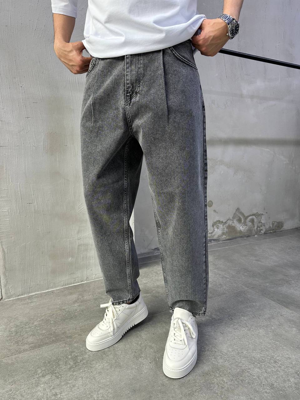 photo_2025-12-03_12-58-25 Мужские Свободные Серые Джинсы Balloon Fit - Джинсовые Штаны Баллоны