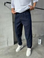 Мужские Свободные Темно-Синие Джинсы Balloon Fit - Джинсовые Штаны Баллоны