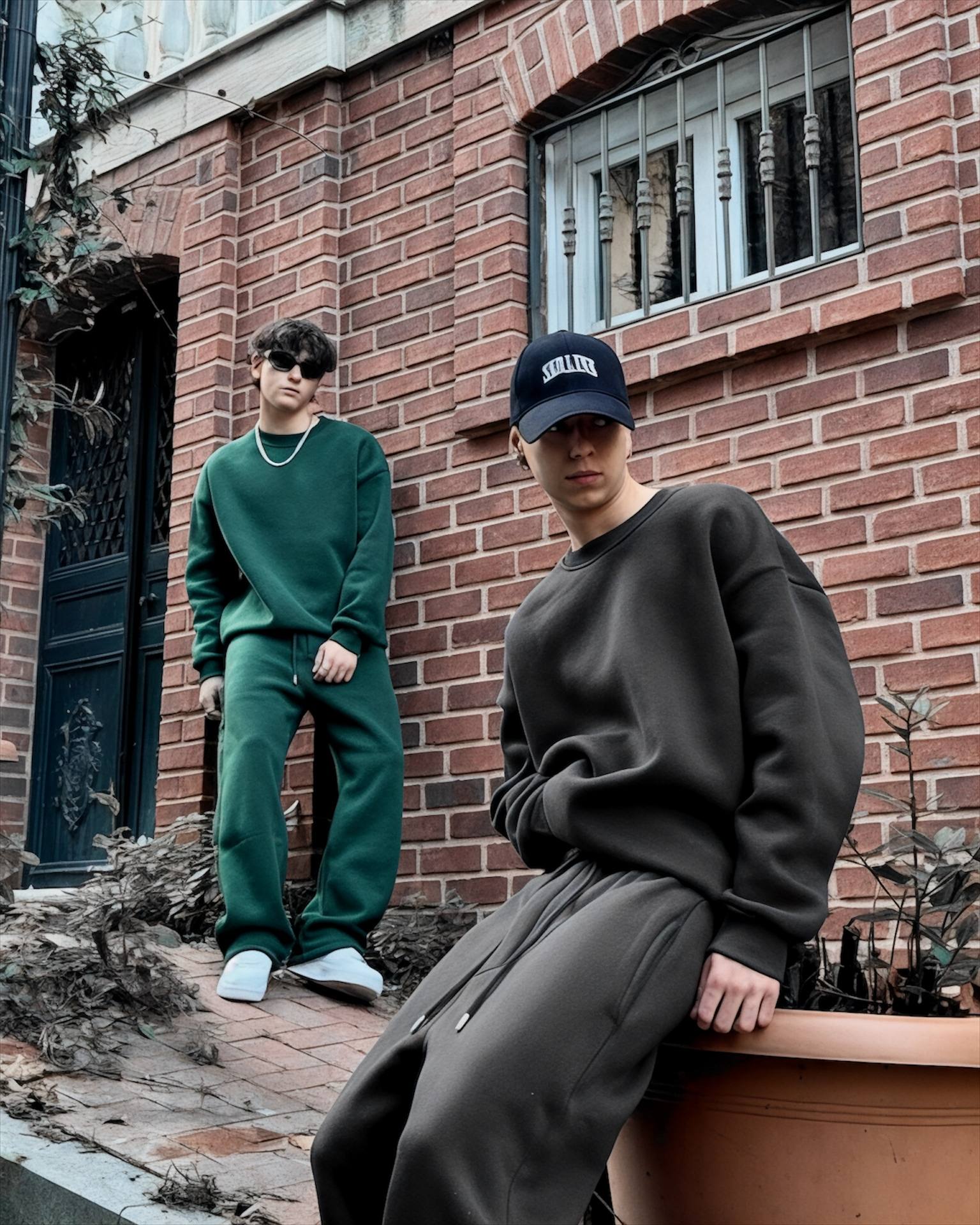 photo_2025-12-04_21-57-37 Мужской Утепленный Графитовый Костюм Оверсайз на Флисе (Свитшот + Штаны)