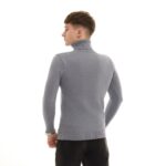 Мужской Базовый Серый Гольф Водолазка с Отворотом