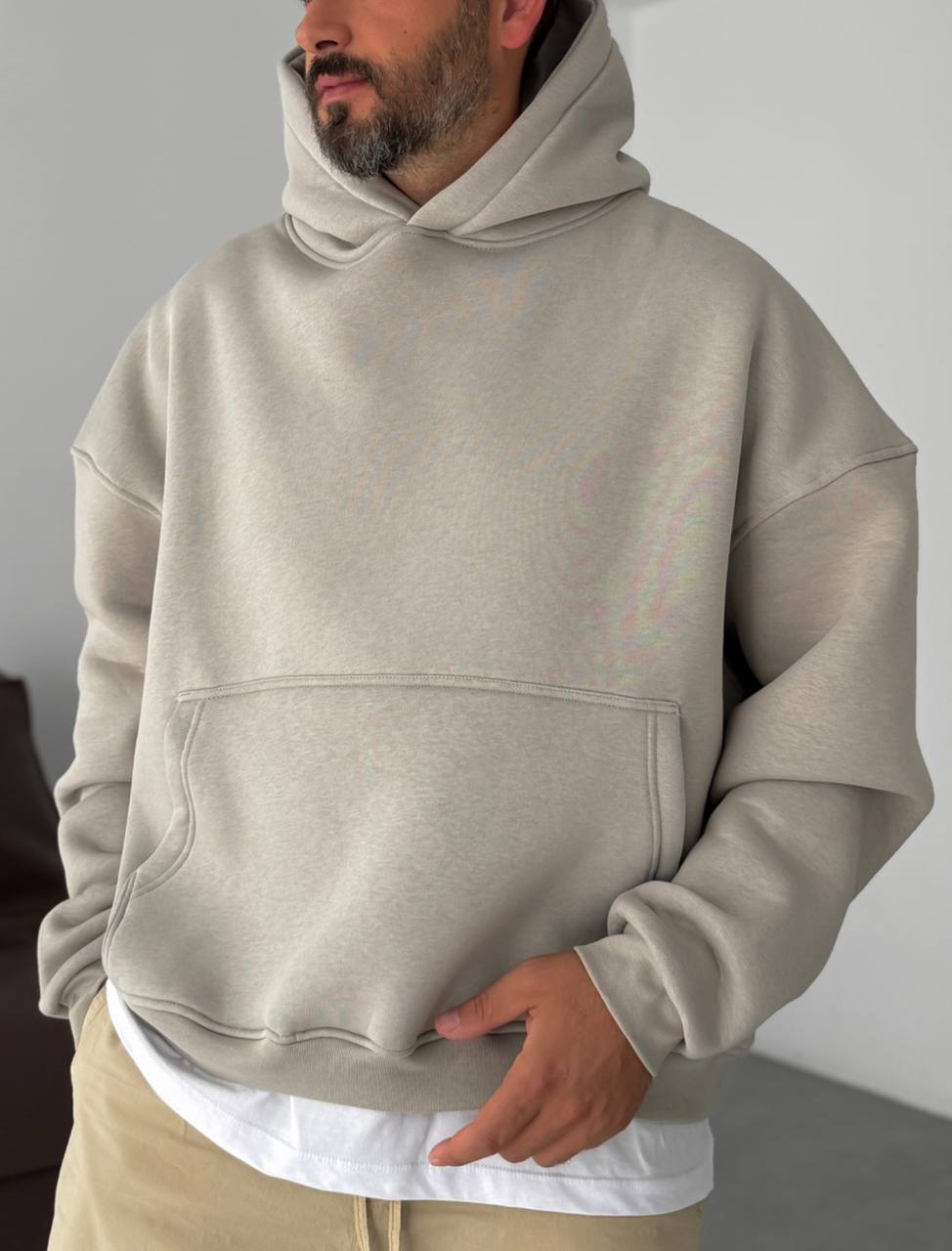 photo_2025-12-10_09-30-45 (2) Мужское Объемное Теплое Серое Худи Оверсайз - Трехнитка на Флисе