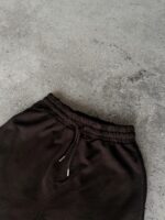 Мужские Широкие Коричневые Спортивные Штаны Оверсаз с Затяжками Внизу