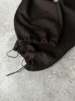 Мужские Широкие Коричневые Спортивные Штаны Оверсаз с Затяжками Внизу