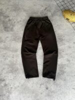 Мужские Широкие Коричневые Спортивные Штаны Оверсаз с Затяжками Внизу