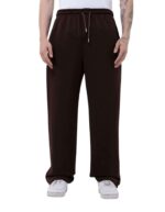 Мужские Широкие Коричневые Спортивные Штаны Оверсаз с Затяжками Внизу