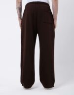 Мужские Широкие Коричневые Спортивные Штаны Оверсаз с Затяжками Внизу