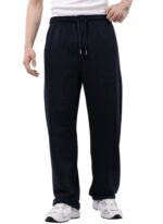 Мужские Широкие Черные Спортивные Штаны Оверсаз с Затяжками Внизу