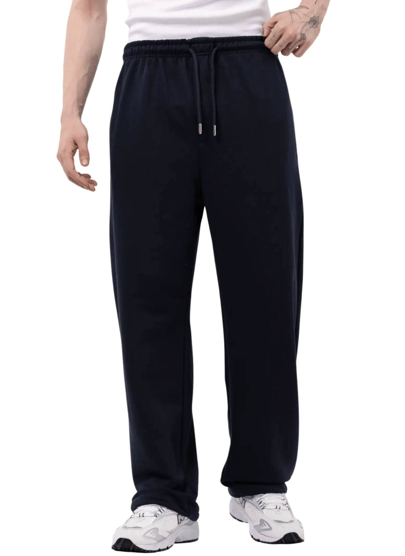 photo_2025-12-10_20-42-58 Мужские Широкие Черные Спортивные Штаны Оверсаз с Затяжками Внизу