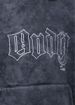 Мужское Утепленное Графитовое Худи Варенка Оверсайз на Флисе с Вышивками