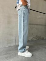 Мужские Светло-Голубые Джинсы Багги - Широкие Джинсовые Штаны Прямого Кроя