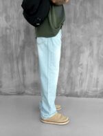 Мужские Светло-Голубые Джинсы Багги - Джинсовые Штаны Широкие Прямые