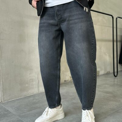 Мужские Широкие Графитовые Джинсы Баллоны - Джинсовые Штаны Balloon Skater