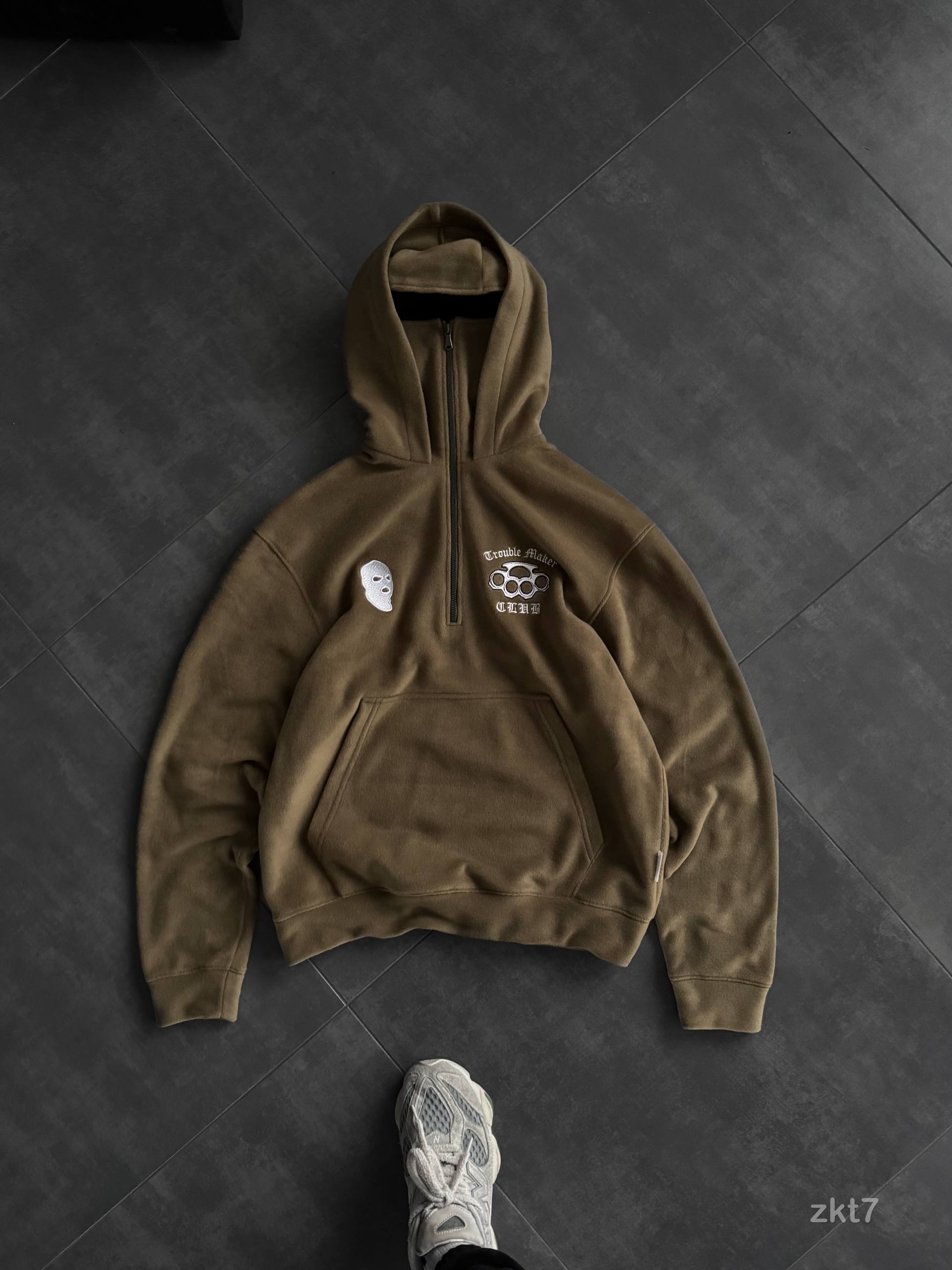 photo_2025-12-12_20-34-55 Мужское Теплое Худи Хаки Оверсайз - Флисовое с Балаклавой и Вышивками