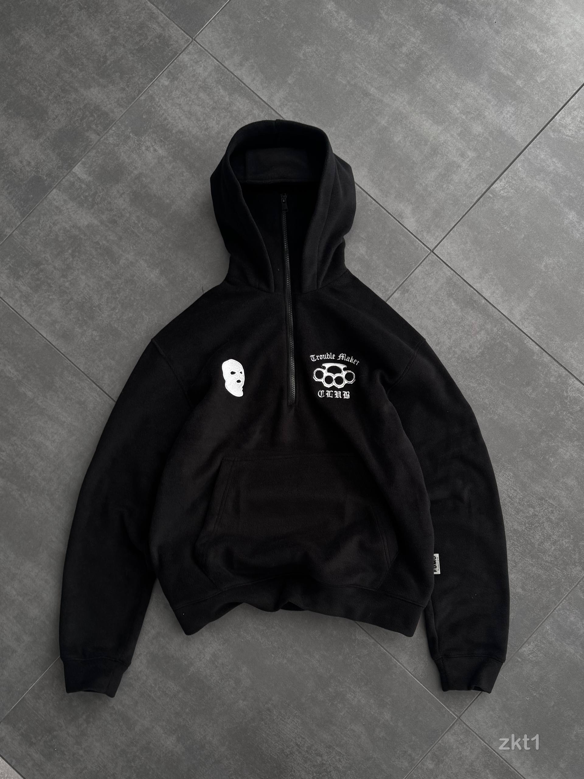 photo_2025-12-12_20-35-05 Мужское Теплое Черное Худи Оверсайз - Флисовое с Балаклавой и Вышивками