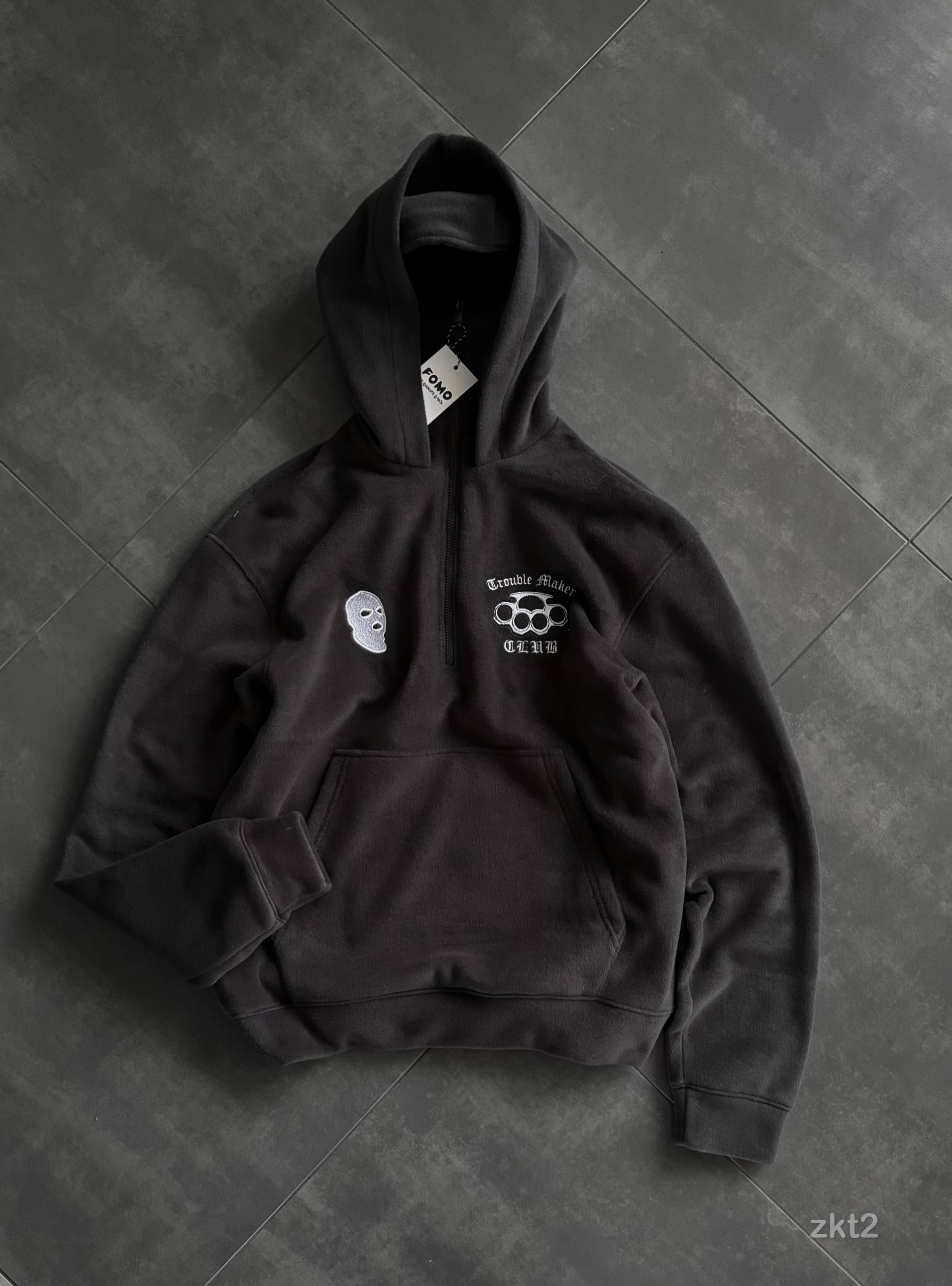 photo_2025-12-12_20-35-07 Мужское Теплое Графитовое Худи Оверсайз - Флисовое с Балаклавой и Вышивками