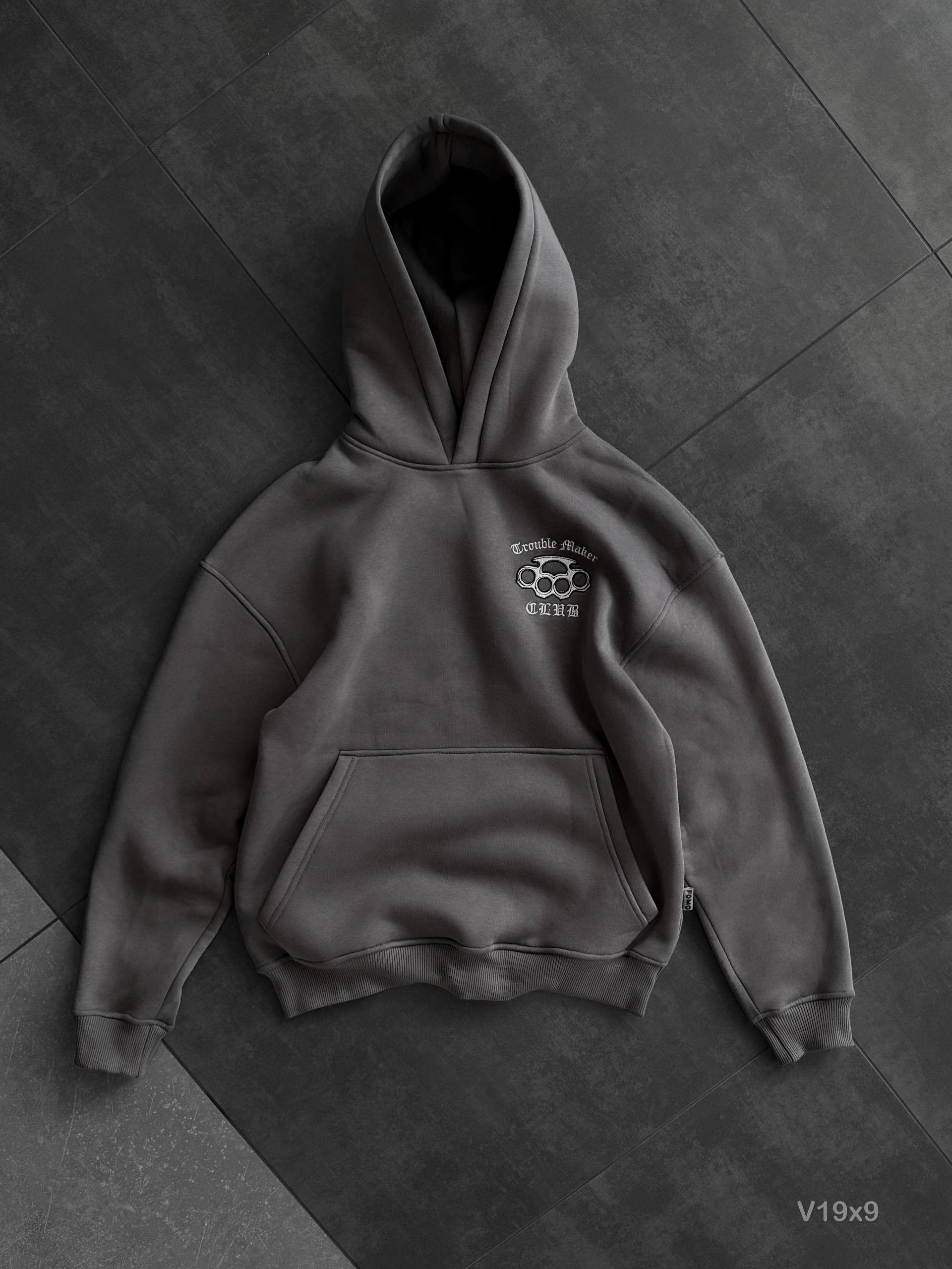 photo_2025-12-14_11-19-02 Мужское Темно-Серое Худи Оверсайз с Вышивкой на Спине - Утепленное на Флисе