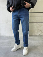 Мужские Свободные Синие Джинсы Мом - Джинсовые Штаны Mom