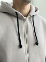 Мужская Теплая Бежевая Кофта Зипка на Флисе - Худи Свободного Кроя на Молнии