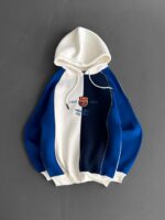 Мужское Бело-Синее Худи Барса Оверсайз