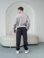 Мужские Широкие Графитовые Спортивные Штаны - Теплые на Флисе