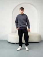 Мужские Широкие Черные Спортивные Штаны - Теплые на Флисе