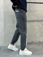 Мужские Свободные Темно-Серые Джинсы Бананы