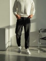 Мужские Графитовые Джинсы Бананы Свободного Кроя