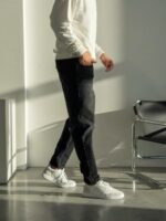 Мужские Графитовые Джинсы Бананы Свободного Кроя