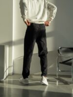 Мужские Графитовые Джинсы Бананы Свободного Кроя
