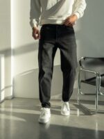 Мужские Графитовые Джинсы Бананы Свободного Кроя