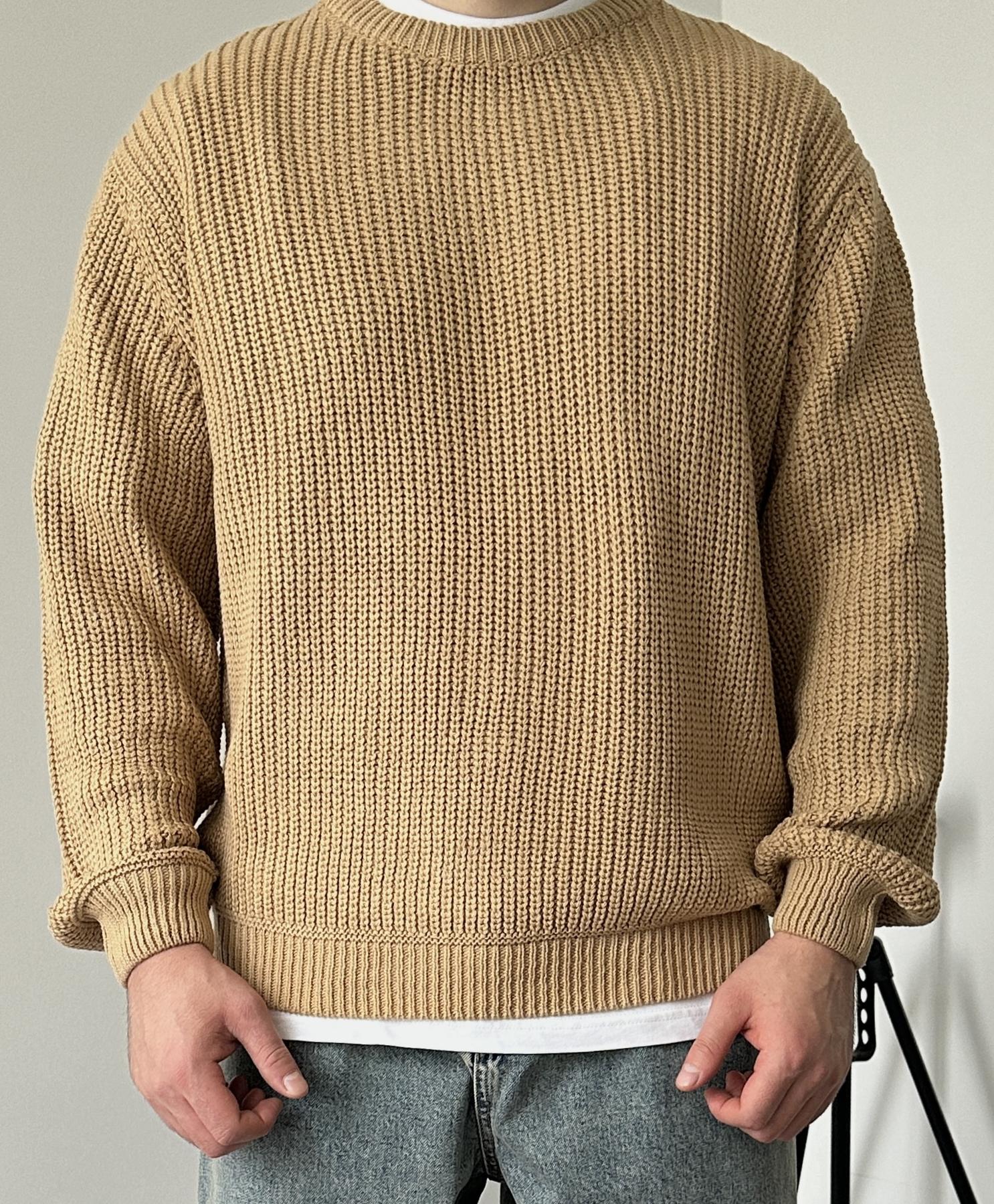 8a68fb8ff19f7dc945cd Мужской Черный Свитер Мокко - Базовый Вязаный Оверсайз