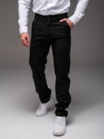 Мужские Классические Черные Брюки Прямого Кроя