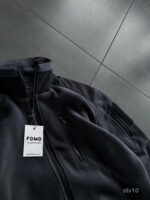 Мужская Теплая Флисовая Синяя Кофта на Молнии с Высокой Горловиной