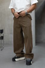 Мужские Джинсы Багги Мокко - Широкие Габардиновые